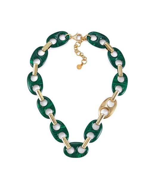 EGS3145710 Chaîne à maillons reconstituée pour femme Vert Emporio Armani en coloris Green