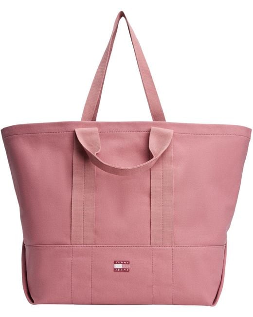 Tjw Tote Edition Canvas Aw0aw17542 di Tommy Hilfiger in Pink