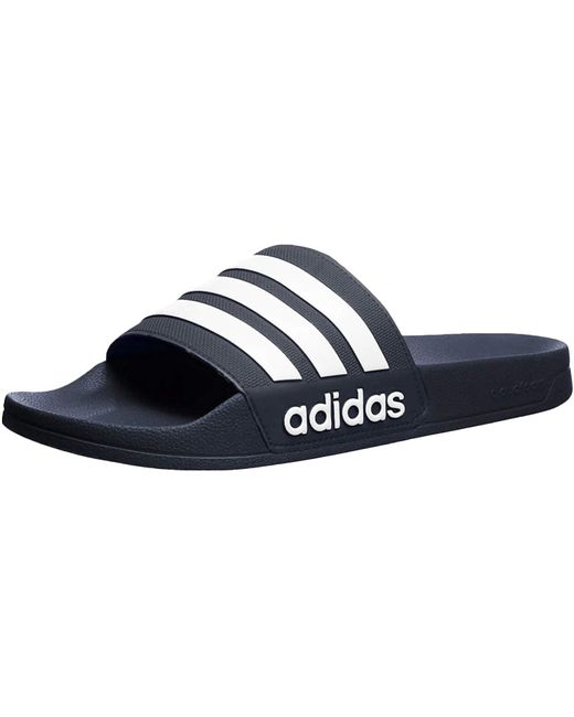 adidas blue flip flops