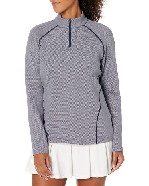 Adidas Gray Quarter Zip Golf Pullover Sweater