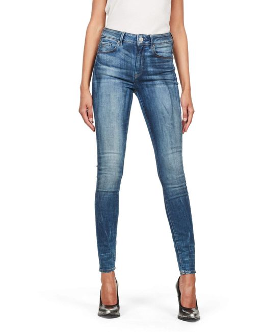 Jeans 3301 High Skinny para Mujer G-Star RAW de color Blue