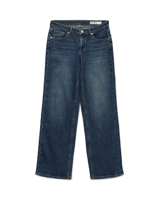 Vero Moda Blue Female Weit geschnitten VMVANESSA Niedrige Taille Weiter Beinschnitt Jeans