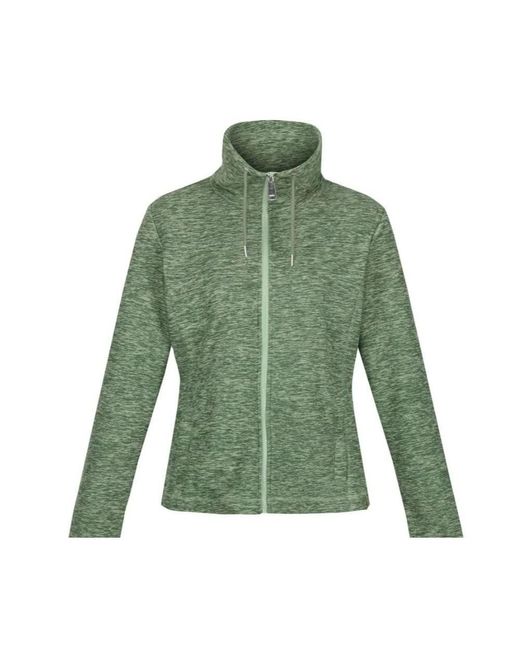 Regatta Green S/ladies Kizmitt Marl Full Zip Fleece Jacket