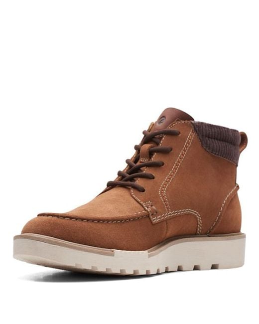 Clarks Brown Barnes Mid Oxford Boot