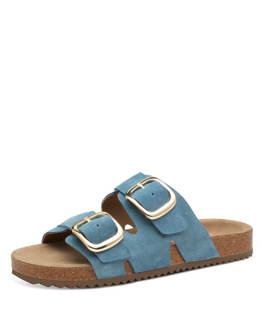 S.oliver Blue Pantoletten aus Leder mit Schnallen