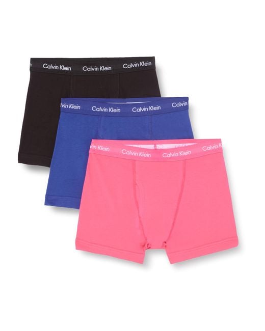 Calvin Klein Pink Boxer Short Trunks Stretch Cotton Pack Of 3 for men