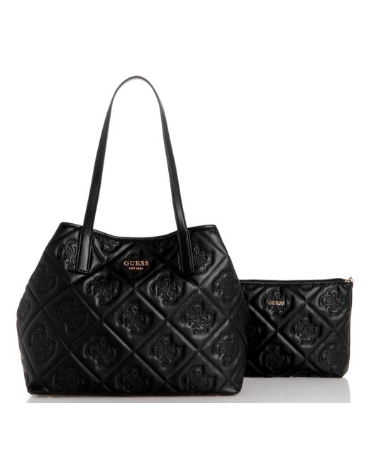 Guess Black Vikky Ii 2 In 1 Tote