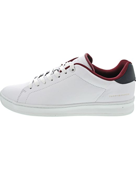 Tommy Hilfiger Black Court Leather Cup Cupsole Trainers for men