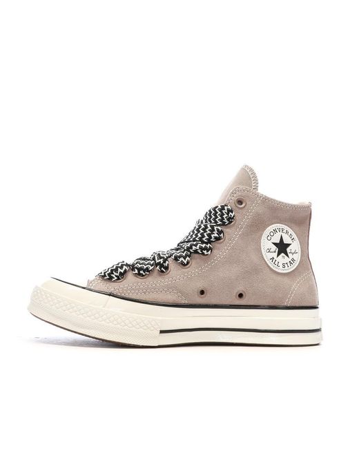 Baskets Taupe Chuck 70 Suede Marron 41FR Converse en coloris Natural