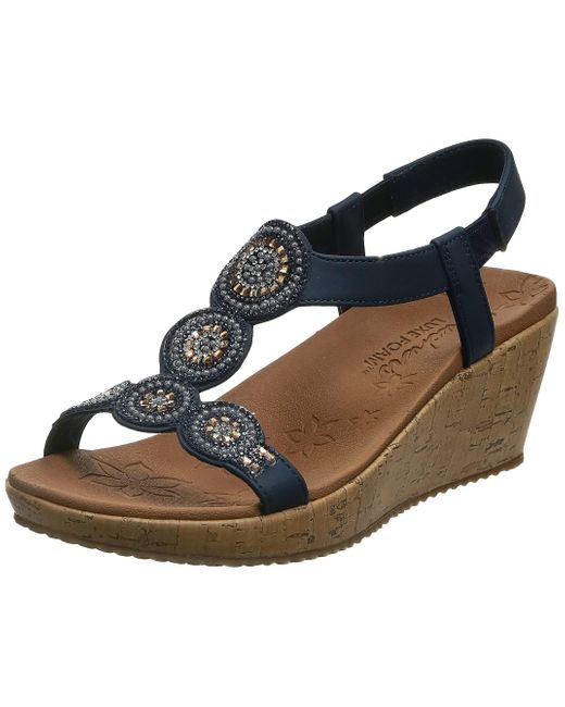 Skechers Date Glam Sandal in Navy (Blue) - Save 15% | Lyst