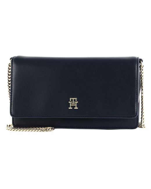 Tommy Hilfiger Th Refined Chain Crossover Bag Space Blue in het Black