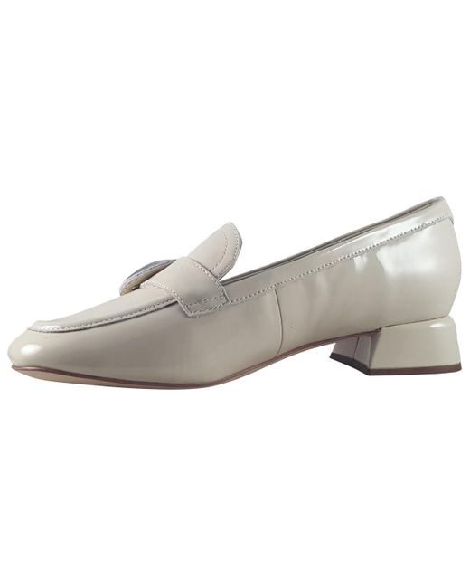 Clarks Gray Daiss 30 Trim Leather Shoes In Ivory Standard Fit Size 6