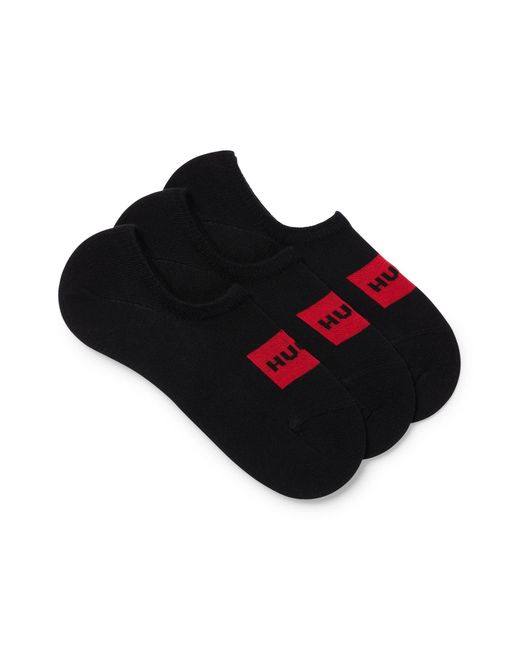HUGO Black 3p Lc Label Cc Invisible Socks for men