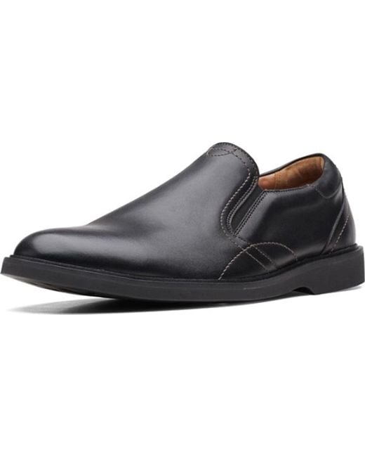 Clarks Leather Malwood Easy Loafer in Black Leather (Black) for Men ...