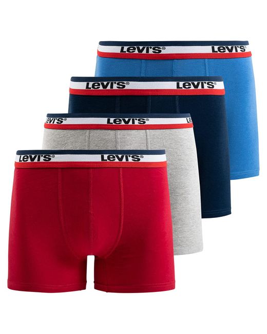Levi's Red Mens Boxer Briefs Breathable Stretch Underwear 4 Pack - - Xl for men