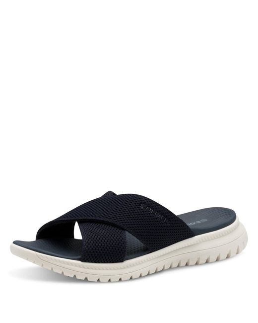 S.oliver Blue Pantoletten mit Chunky-Sohle Leicht
