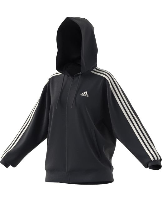 Adidas Black Ha7155 W 3s Ft Fz O Hd Sweatshirt Legend Ink/white Size S
