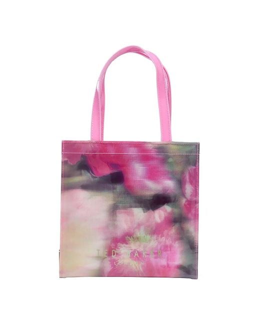 Ted Baker Drewcon Pink Small Blurred Floral Printed Icon Bag
