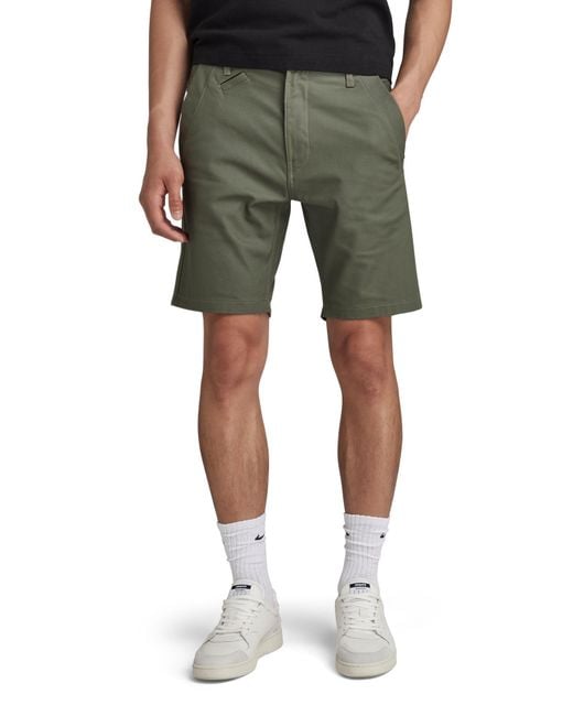 Bronson 2.0 Slim Chino Shorts G-Star RAW de hombre de color Green