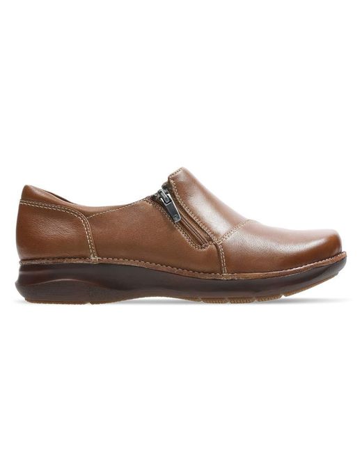 Clarks Brown S Appley Zip Shoes