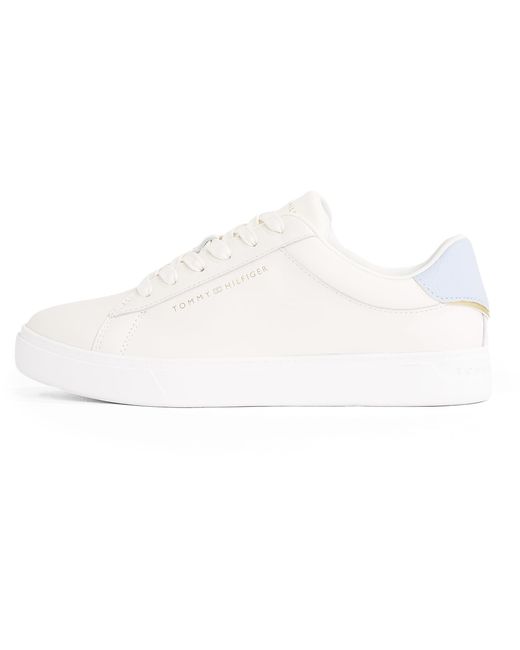 Tommy Hilfiger Black Essential Low Top Court Trainers
