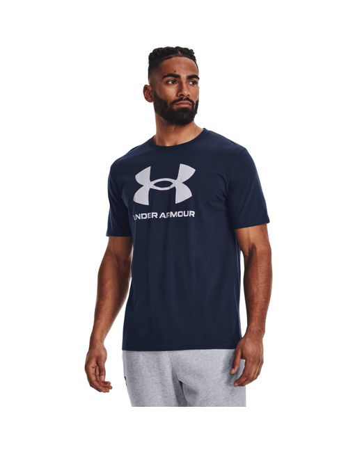 Under Armour Blue Sportstyle Logo Tee Loose Navy Short-sleeve Shirt for men