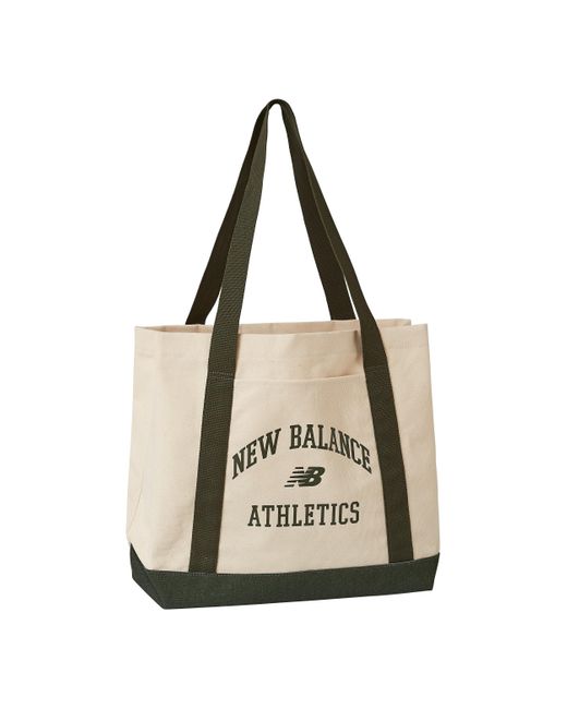 New Balance Natural , , Cotton Canvas Tote Travel Bag, Casual Wear, One Size, Kombu