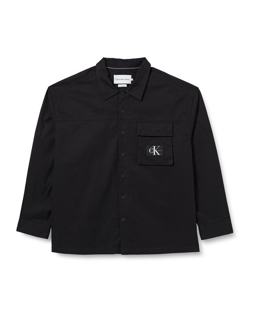 Calvin Klein Black Jeans Plus Utility Overshirt Casual Shirts for men