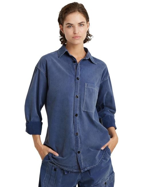 Relaxed Denim Overshirt Donna di G-Star RAW in Blue
