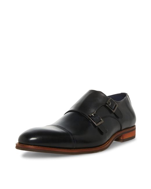 Steve Madden Teon Mönch-Schnallenschuh in Black für Herren