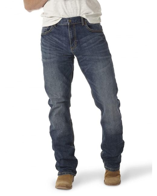 Wrangler Blue Tall Size Retro Slim Fit Boot Cut Jean for men