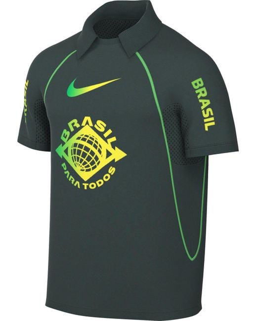 Brasil Herren Dri-fit FC WC JSY SS Top Nike de hombre de color Green