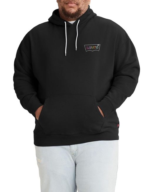 Big & Tall Relaxed Graphic Sweatshirt Sudadera con capucha Hombre Levi's de hombre de color Black
