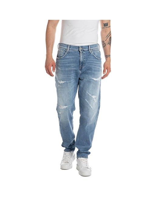Jeans da uomo elasticizzati di Replay in Blue