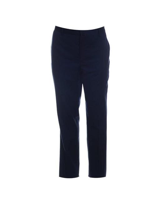 Hackett Blue S Textured Trousers In Navy for men