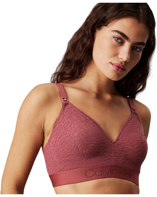 Sujetador de Lactancia Mujer Unlined Bralette Maternity elástico Calvin Klein de color Purple
