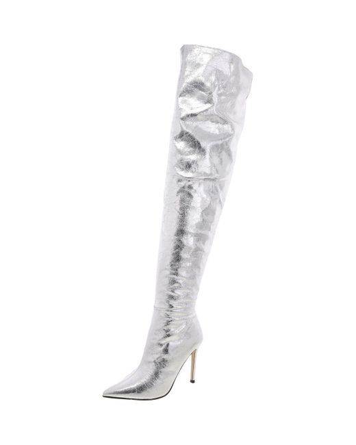 Stivaletti da donna in finta pelle con tacco a di Steve Madden in Metallic