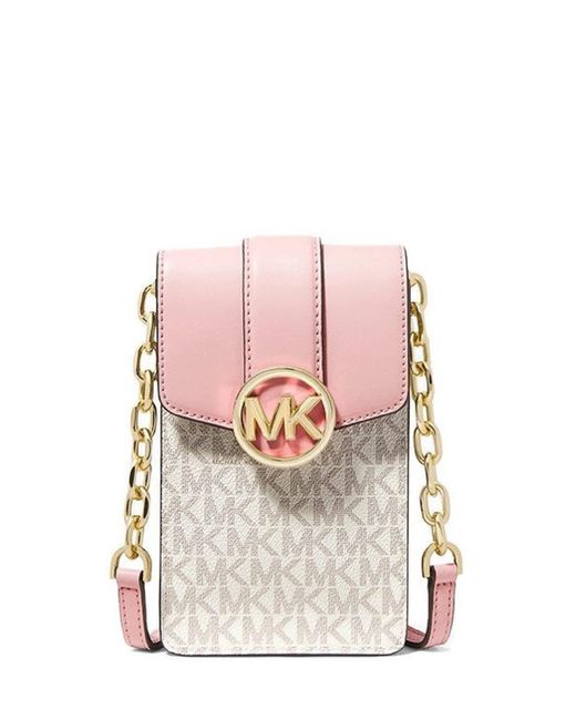 Michael Kors Synthetik Carmen Small Logo Smartphone Crossbody Bag in