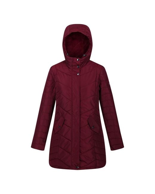 Regatta Red S Panthea Padded Insulated Hooded Jacket Coat