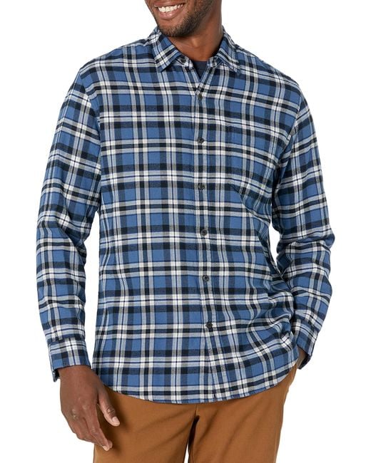Camisa de Franela Amazon Essentials de hombre de color Blue