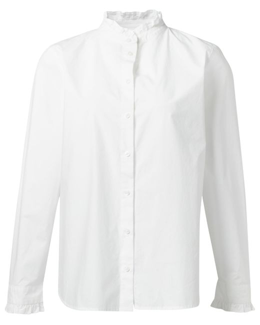 Comma, White Bluse Langarm mit Rüschendetails