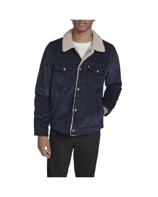 Levi's Blue Cotton Trucker Jacket for men