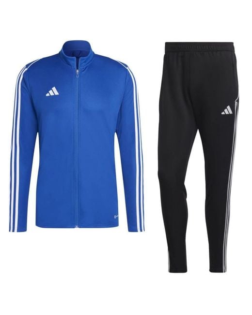 Adidas Fußball Tiro 23 League Trainingsanzug Jacke Hose blau schwarz Gr XL in Blue für Herren