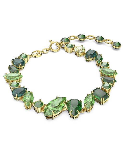 Pulsera gema, tallas mixtas Swarovski de color Green