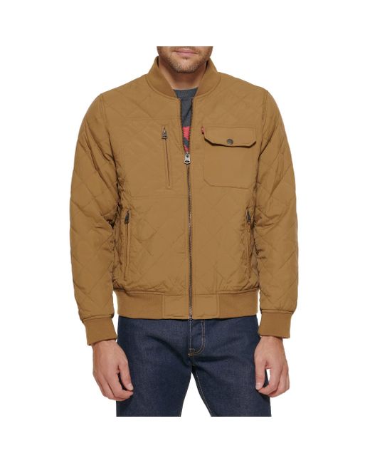 Levi's Natural Diamond Quilted Bomber Jacket for men