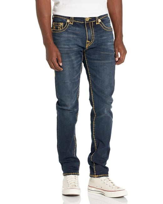 True Religion Brand Jeans Rocco Skinny Super T Jean in Blue für Herren