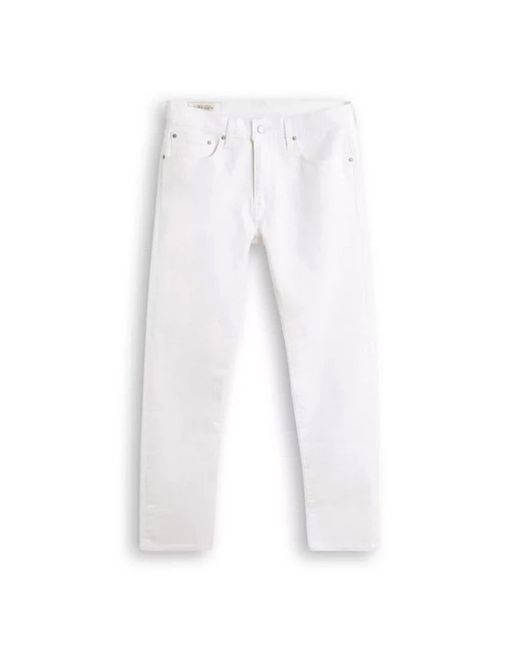Levi's White Levis' 512 Slim Taper Jeans Bianco Da Uomo 28833-1115 L32 for men