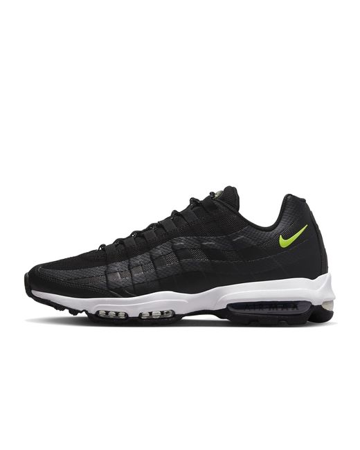 Nike Black Air Max 95 Ultra Trainers Sneakers Leather Shoes Fd0662 for men