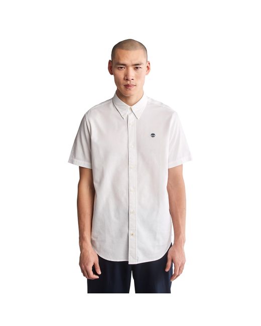 Timberland White Regular Cotton Shirt for men