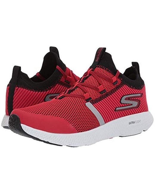 black and red skechers